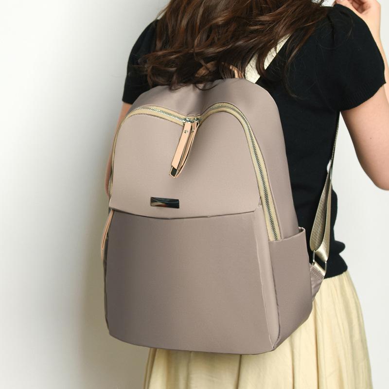 Oxford Women Travel Backpack Commuter Solid Color Backpack Student Schoolbag