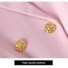 New Pink Red Long Sleeve Blazer Jacket Set Women's Pants & Mini Skirt Outfit Elegant
