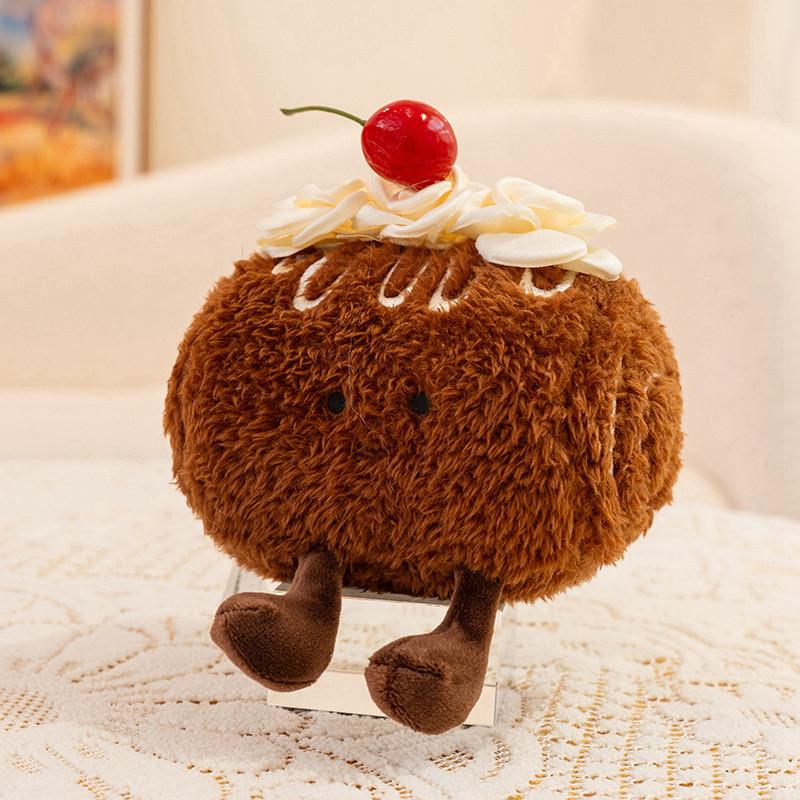 Cute Stuffed Cake Plushie Swiss Roll Plush Toys Strawberry Chocolate Ice Cream Cupcake Snack Party Decor Christmas Birthday Gift