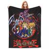 Anime Yu Gi Oh Card Blankets Blue Eyes White Dragon Cartoon Plush Novelty Soft Throw Blankets for Home Restaurant Spring Autumn
