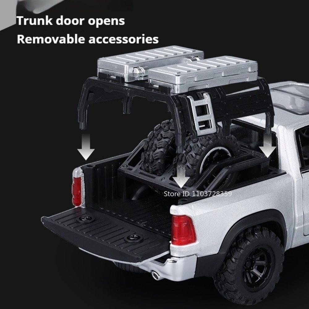 1:32 GB RAM Tacoma Modell Pickup Spielzeug Metall Druckguss Miniatur Geländefahrzeuge Geräusch Licht Rückzieher Türen zu öffnen Büro Dekoration