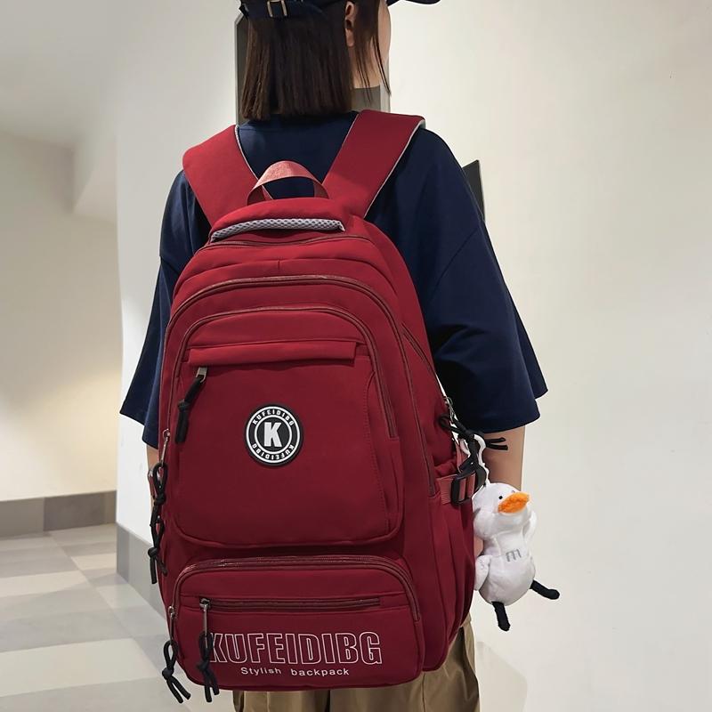 Men Large Capacity Backpack Middle School Student Schoolbag Women Travel Backpack