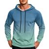 Men's Color Loose Fit Casual Hoodie with Pocket and Drawstring