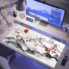 Table Computer Desk Accessories Cherry Blossoms Gamer Setup Decoration Gaming Pad Desktop Mat Wireless Mouse Ped White Mousepad