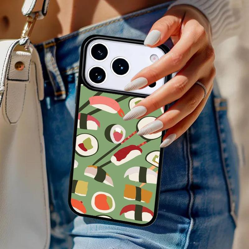 Food Sushi Phone Case For iPhone 17 Air 14 15 13 12 Max Cover For Apple 14 15 16 16e 11 Pro Max Plus Coque