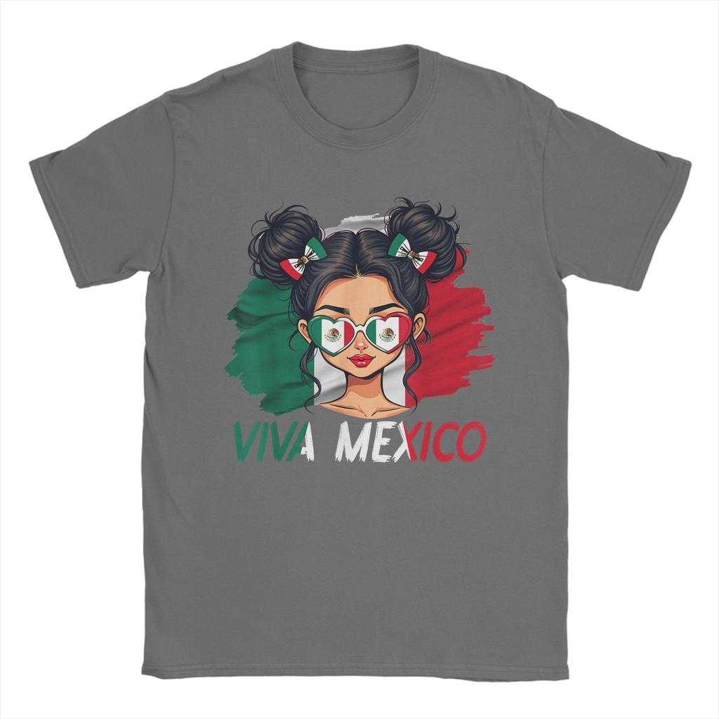 Viva Mexico Independence Day Mexican Flag Women T Shirt For Men's Summer  T-Shirts Round Neck Popular Tees Oversized Tops