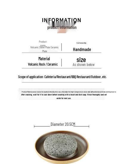 Volcanic Stone Japanese Grill Pan for Molecular Cuisine
