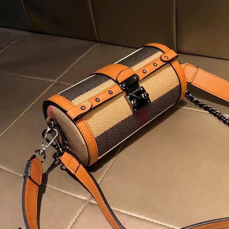 Women's Retro Axillary Bag Advanced Shoulder Bags New Fashion Checkered Small Round Bag Korean Style Outdoor Crossbody Bags