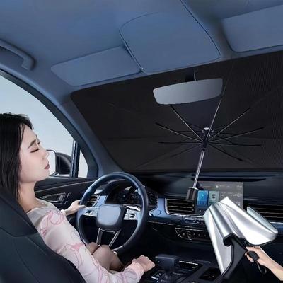 Umbrella On Automobile Windshield, Heat Insulation, Foldable Reflective Mask, Universal Accessory For Sunshade On Windshield, Front Window Sunscreen