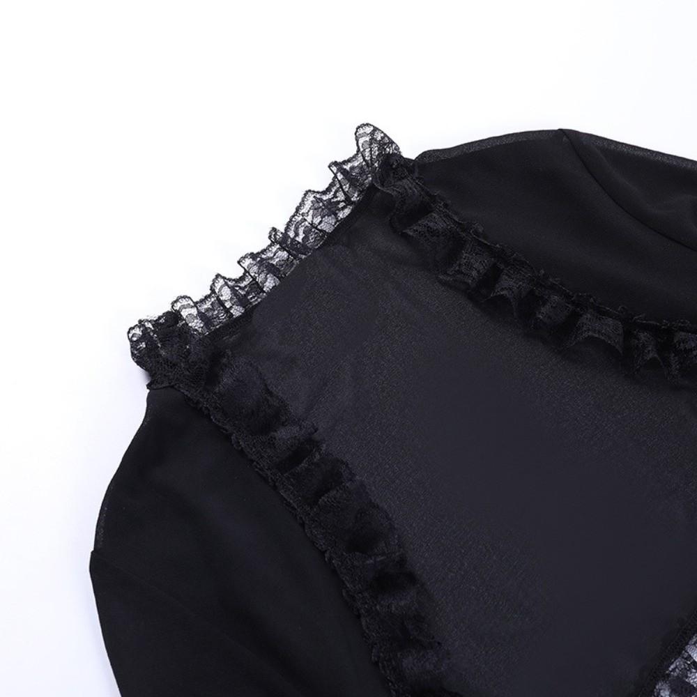 Top Corto in Pizzo Vintage Stola con Bordi in Pizzo Cardigan Top Corto in Rete di Pizzo Y2k per Donna