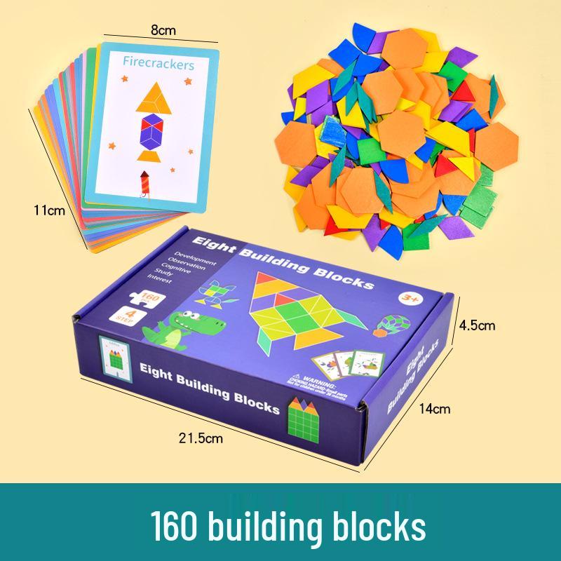Cross-Border Geometric Tangram Puzzle: Children's Educational Toy for Early Learning and Cognitive Development.