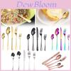 Elegant Gold-plated Stainless Steel Cutlery Set For Western Dining With Steak Knives Forks And Spoons