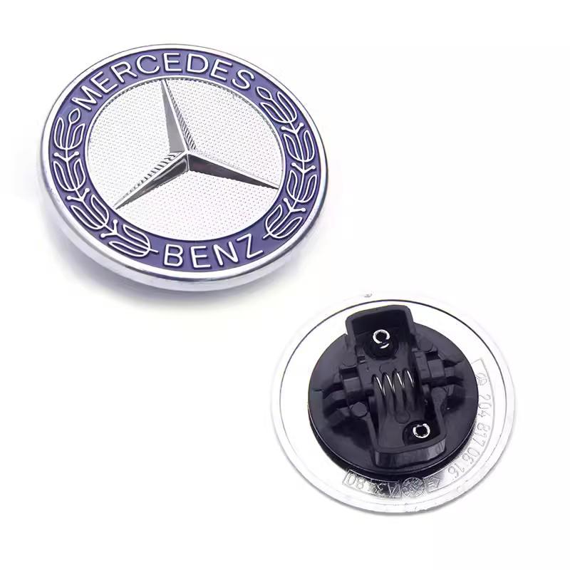 Car Metal Flat Hood Emblem Front Badge Decor Accessories Hubcap For Mercedes Benz AMG A C E S Class CLA GLE GLC GLS CLS GLA GLK QQ79