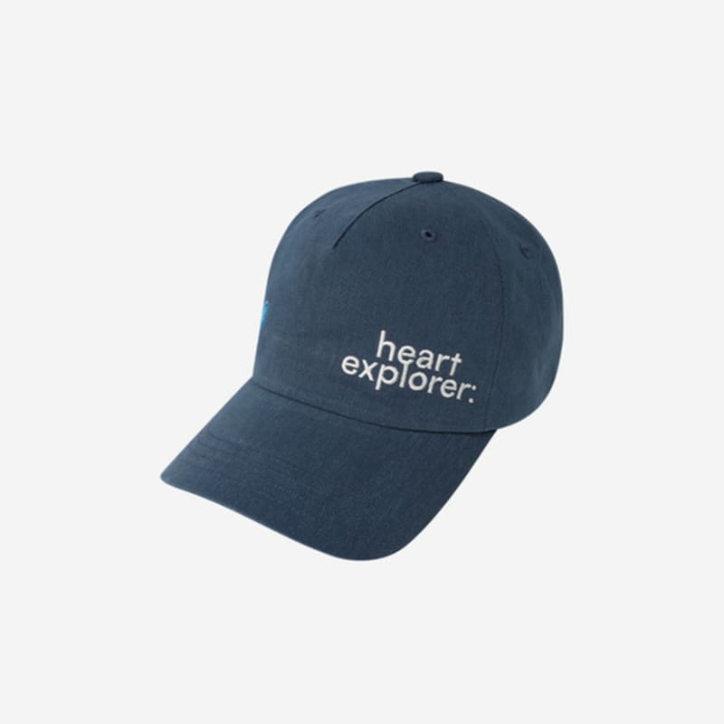 heartexplorer Heart-Signed Linen Ball Cap Blue