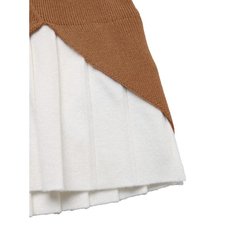 YYFS  Women's Fashion Casual Fall Winter Colour Block Print  Long Sleeve O-Neck Sweaters