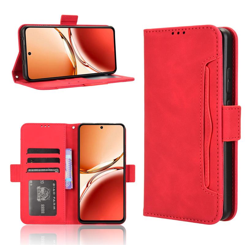 OPPO F27/Reno 12F 5G Leather Flip Case with Multi-Card Slots