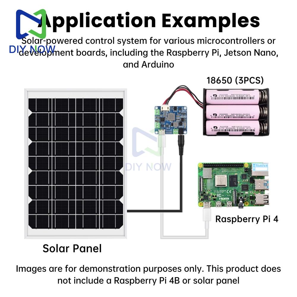 6-24V Solar Panel Power Management Module, 5V 3A Regulated Output, Supports MPPT, PD, QC, FCP, SFCP, Type-C Power Adapter