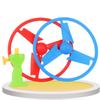 Launcher Spinner Pull Flying Disc Toys Rotating Dragonfly Toy Ripcord Sky Spin Toys  Outdoor