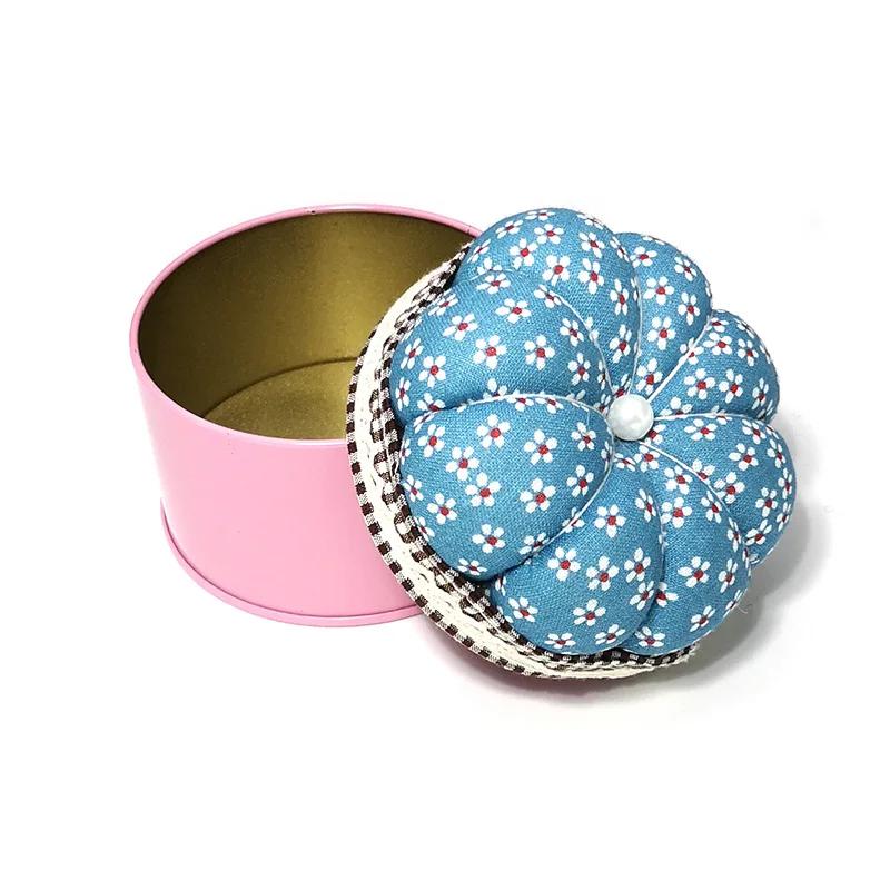Pumpkin Shap Sewing Pin Cushion Needlework Craft Sewing Pin Storage Box Button Storage Handcraft Needle Holder