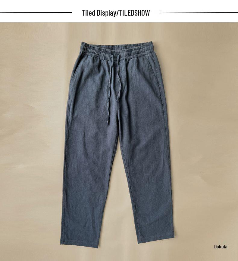 Men's Summer Thin Cotton & Linen Chinese Style Casual White Pants