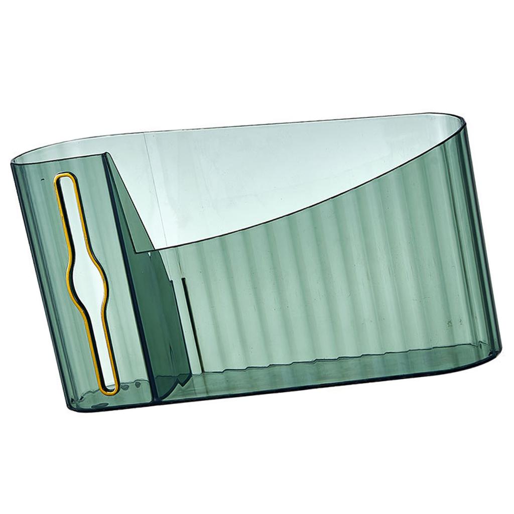 Trash Bag Dispenser Clear Punch Wall Mount Garbage Bag Roll Holder Storage Space Saving for Kitchen Bathroom