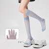 Women's Solid Color Knee-to-Knee Socks  Ultra-Thin Transparent Two-Tipped  Mesh Lace Socks  Slim Long Socks for Summer