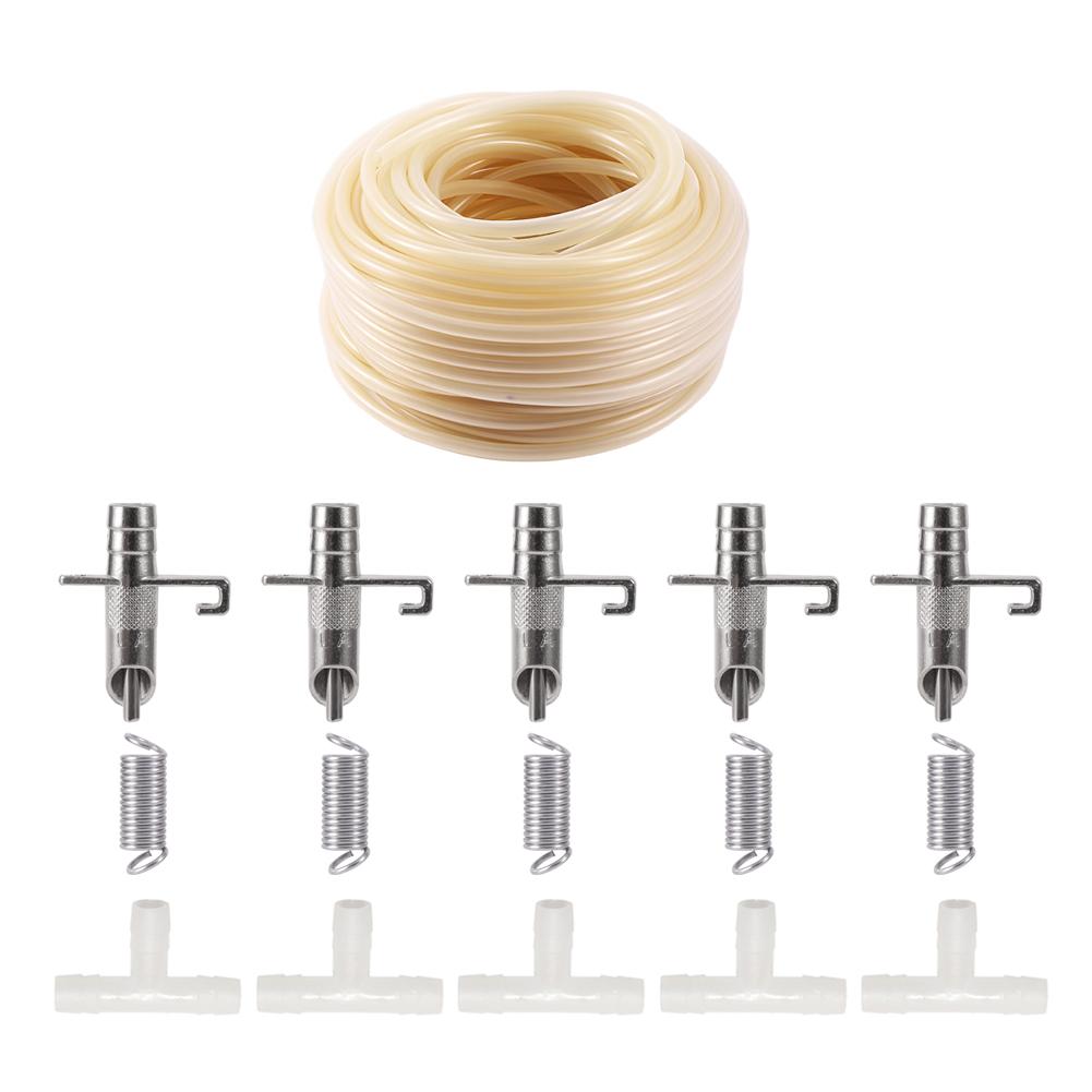 5-Meter-Schlauch mit Kaninchentränke-Set, automatischer Tränke-Nippel für Kaninchen, Trinkbrunnen für Meerschweinchen, Haustierfutterzubehör