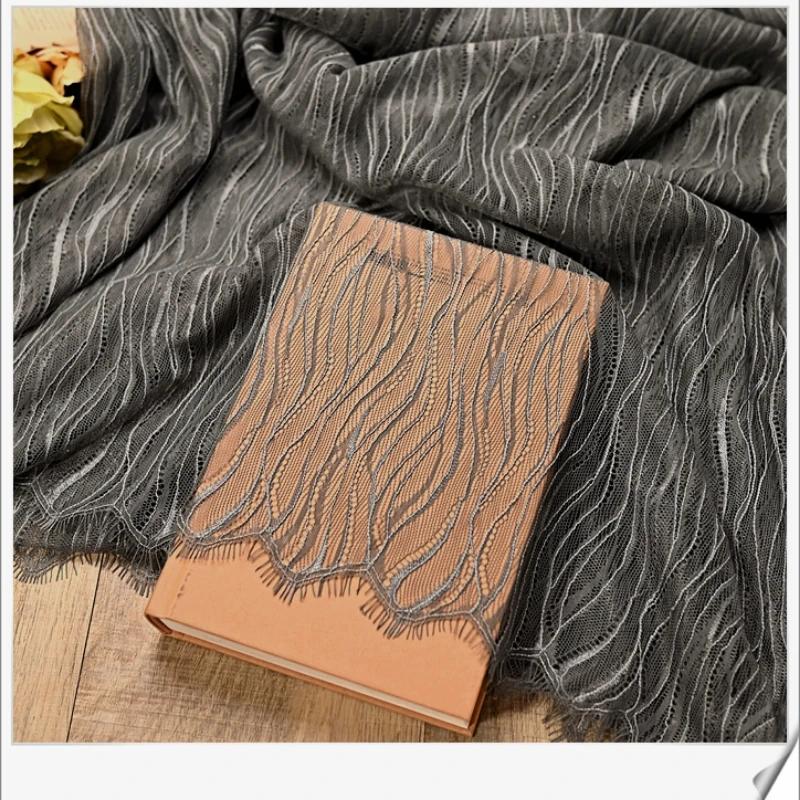 1.5x3Meters/Piece Wedding Lace Thin And Soft Wave Pattern Eyelash Lace Fabric DIY Sewing Handmade Wedding Dress Lace Material