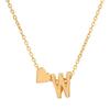 New Trendy Capital A-Z Women's Necklaces Gold Color Short Chain Heart Pendants Sexy Daily Wear Neck Jewelry Party Decor Collar