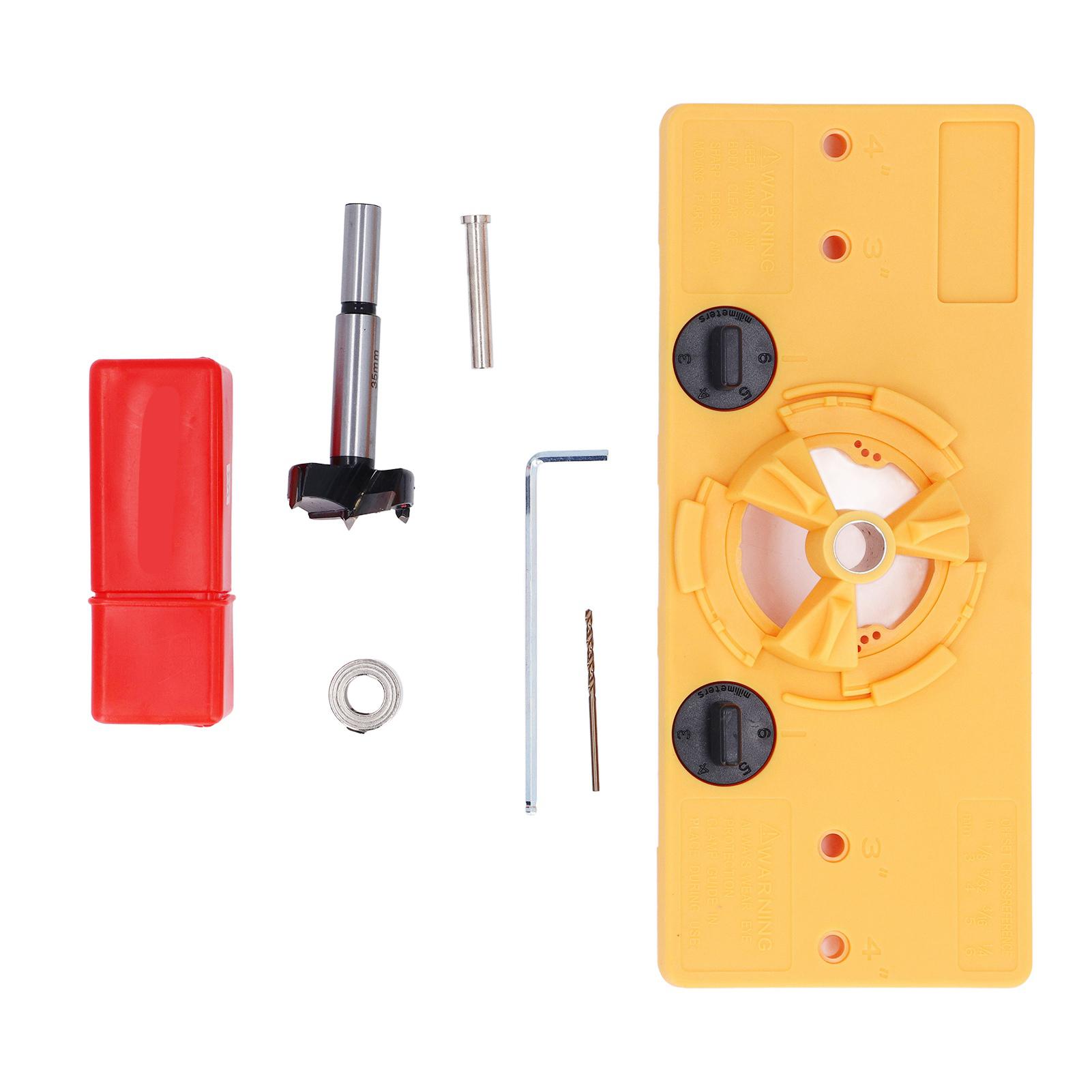 

Hinge Boring Jig Kit DIY 35mm Concealed Hinge Jig Kit for Cabinet Door Installation