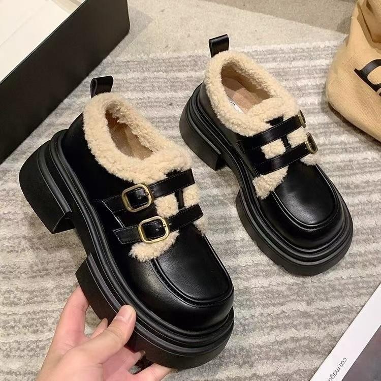 Winter Boots for Women Cotton Shoes with Thick Women's Ankle Boots Outdoor Wear Comfortable and Warm At Home Women's Footwear