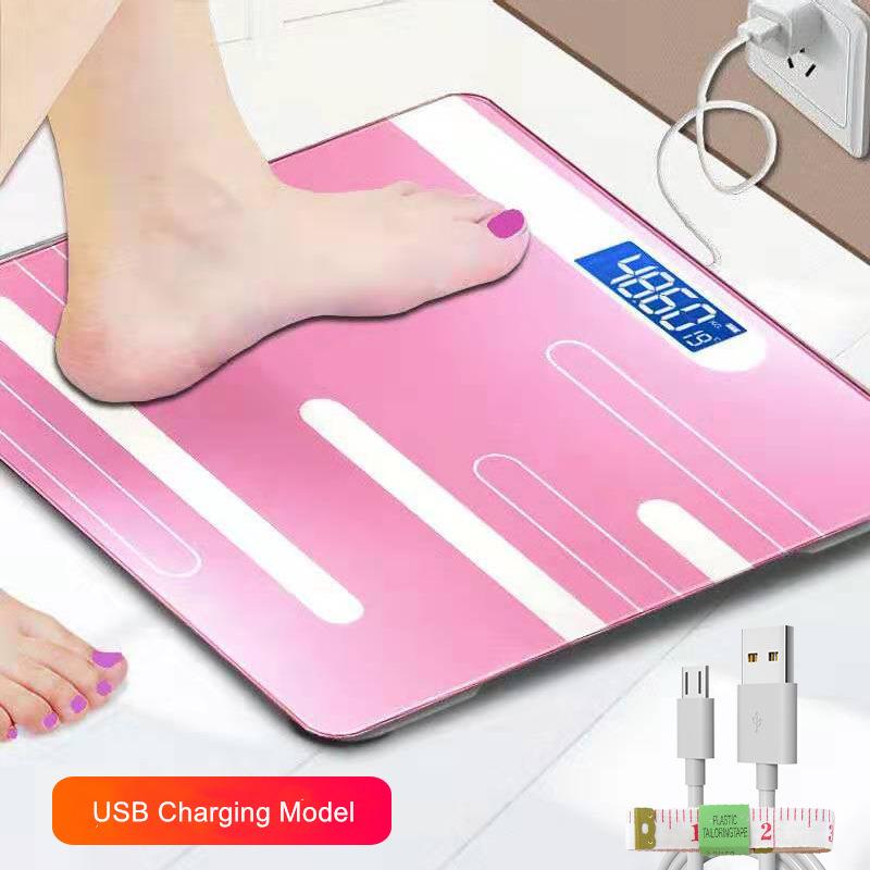 Accuracy Electronic Human Weight Scale Usb Charging Bathroom Square Digital Electronic Scale Precision Body Weight Mini Balance