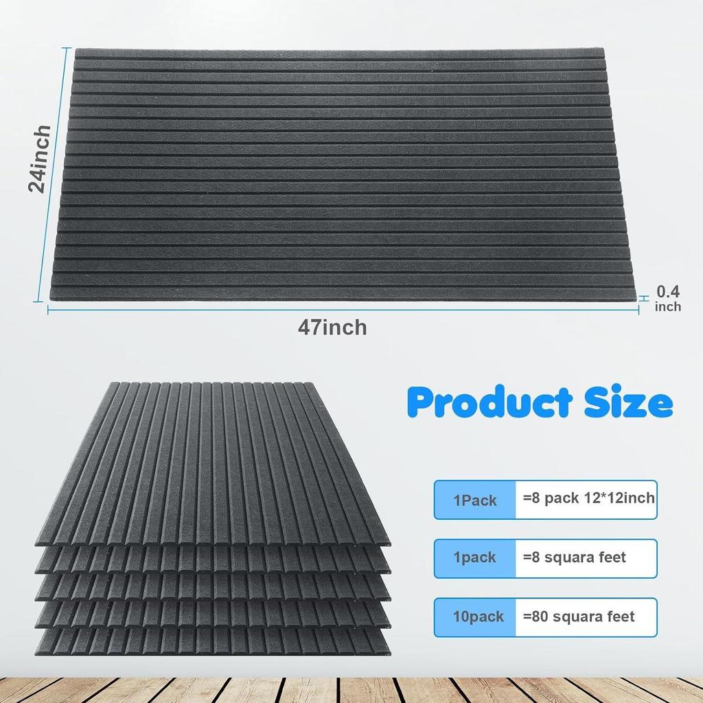 Striped Polyester Sound Absorption Board for Office, Cinema, or Piano Room