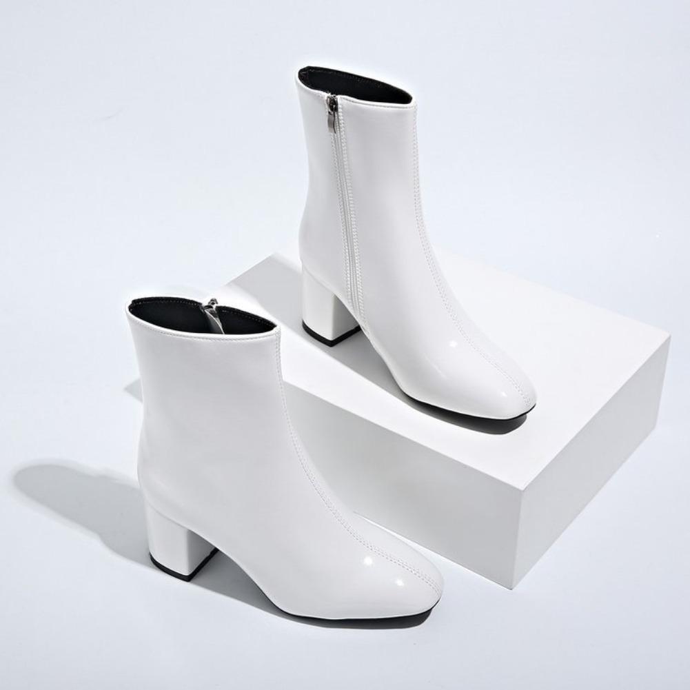 Divatos női cipők Női bokacsizmák 2024 Oldalsó cipzáras Sztreccs Közepes sarok Plusz méret Rövid csizmák Divatos női cipők 35-42