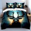 Magical Deer Decor Set Soft Comfortable Duvet Cover Bedding Set Included 1*Duvet Cover & 2*Pillowcases, Gift