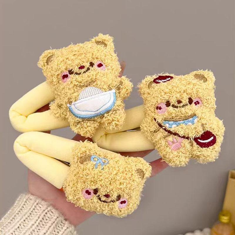 Adorable Cartoon Bear Plush Hairpin - Perfect for Side Bangs & All-Match Styling