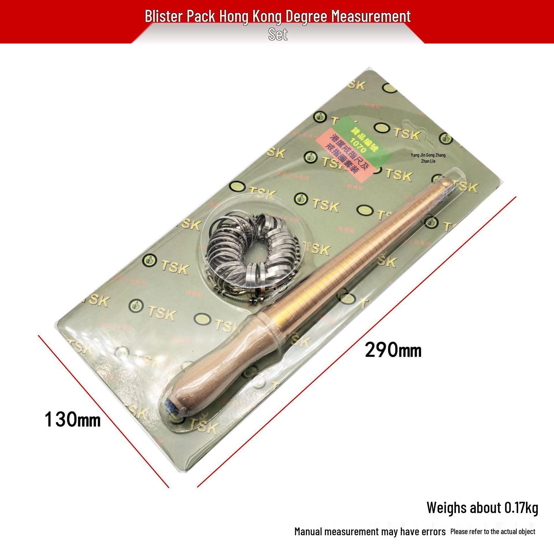 Hong Kong Finger Size Measuring Strips & Rods/Rings Kit for Ring Shaping & Expanding