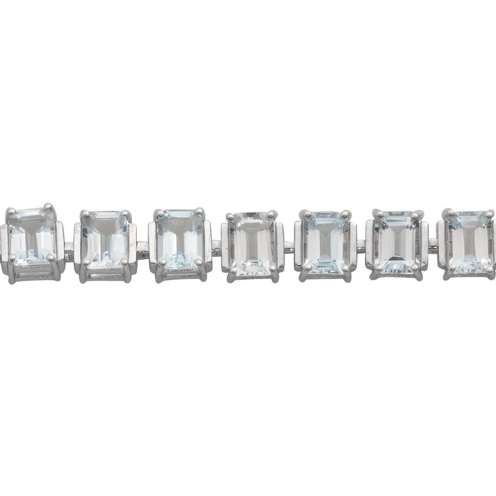 Silver Bracelet with Natural Topaz 24.425ct, Item Weight 17.66 Gr (2190929)