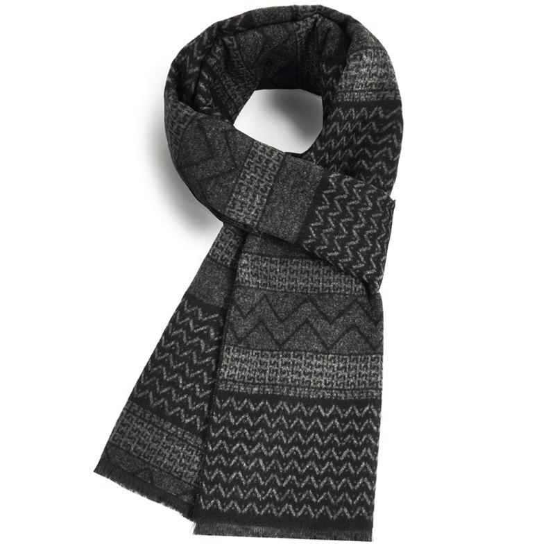 Men'S Scarves Men'S Winter Warmth Plaid Long Imitation Cashmere Men'S Scarves Custom