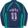 Li Ning Reignite Series Logo Pattern Loose Sports Windbreaker Unisex Outerwear Deep-Blue Copper-Green AFDUC09-2