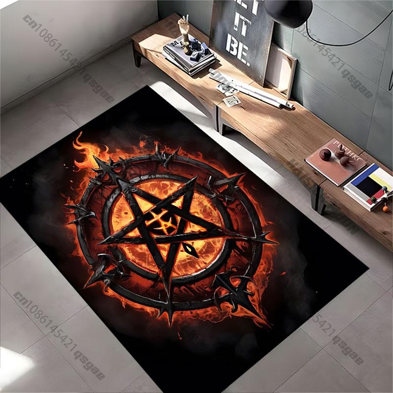 Fiery mystical symbol embodiment power carpet Yoga living room room decor children's crawling mat doormat area rug