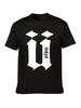 Unkut Men'S Bold Geometric Print T-Shirt - A Black And White Short-Sleeve Casual Tee Featuring a Logo Design