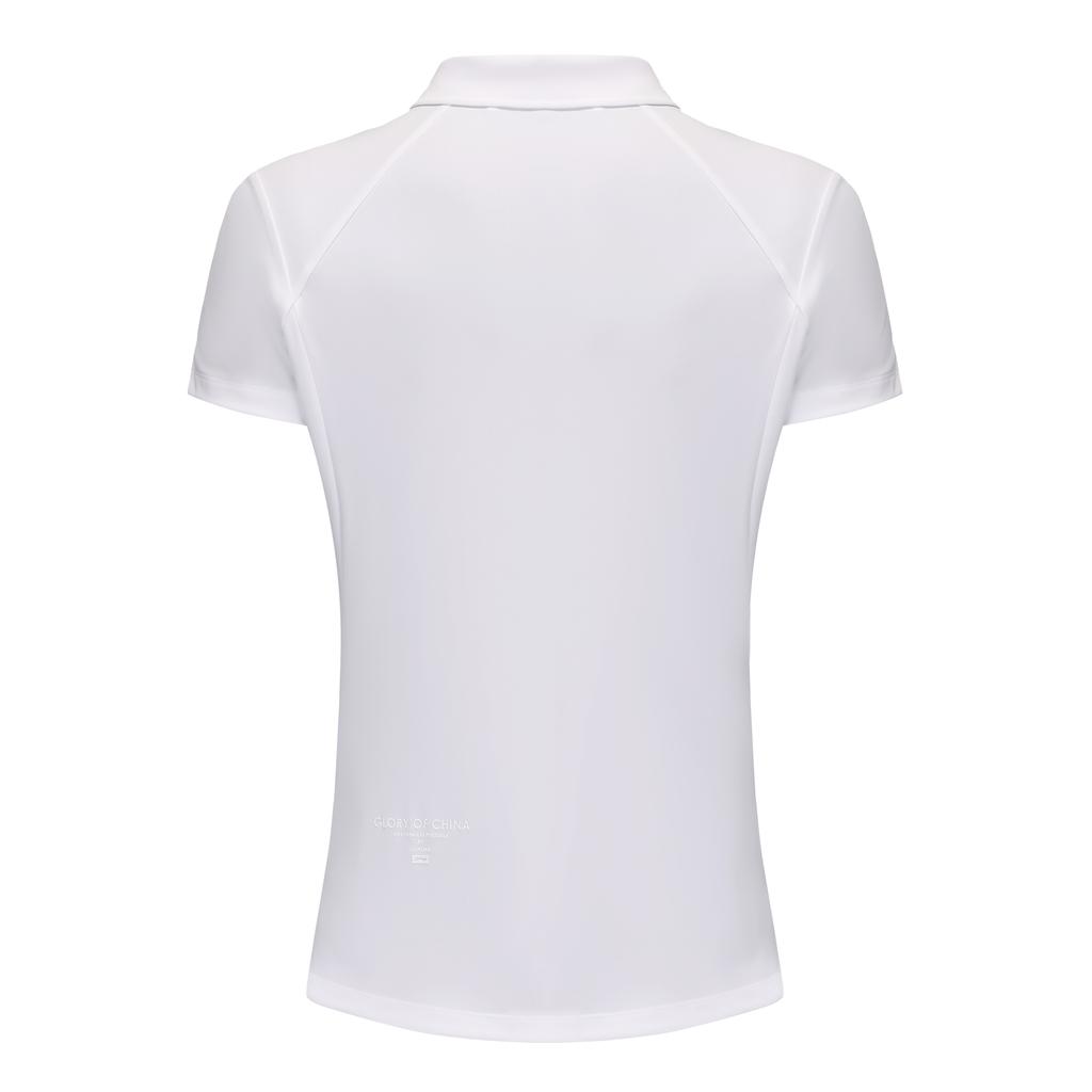 Li Ning Glory National Flag Print Simple Polo Shirt Women Tops APLUA98-2