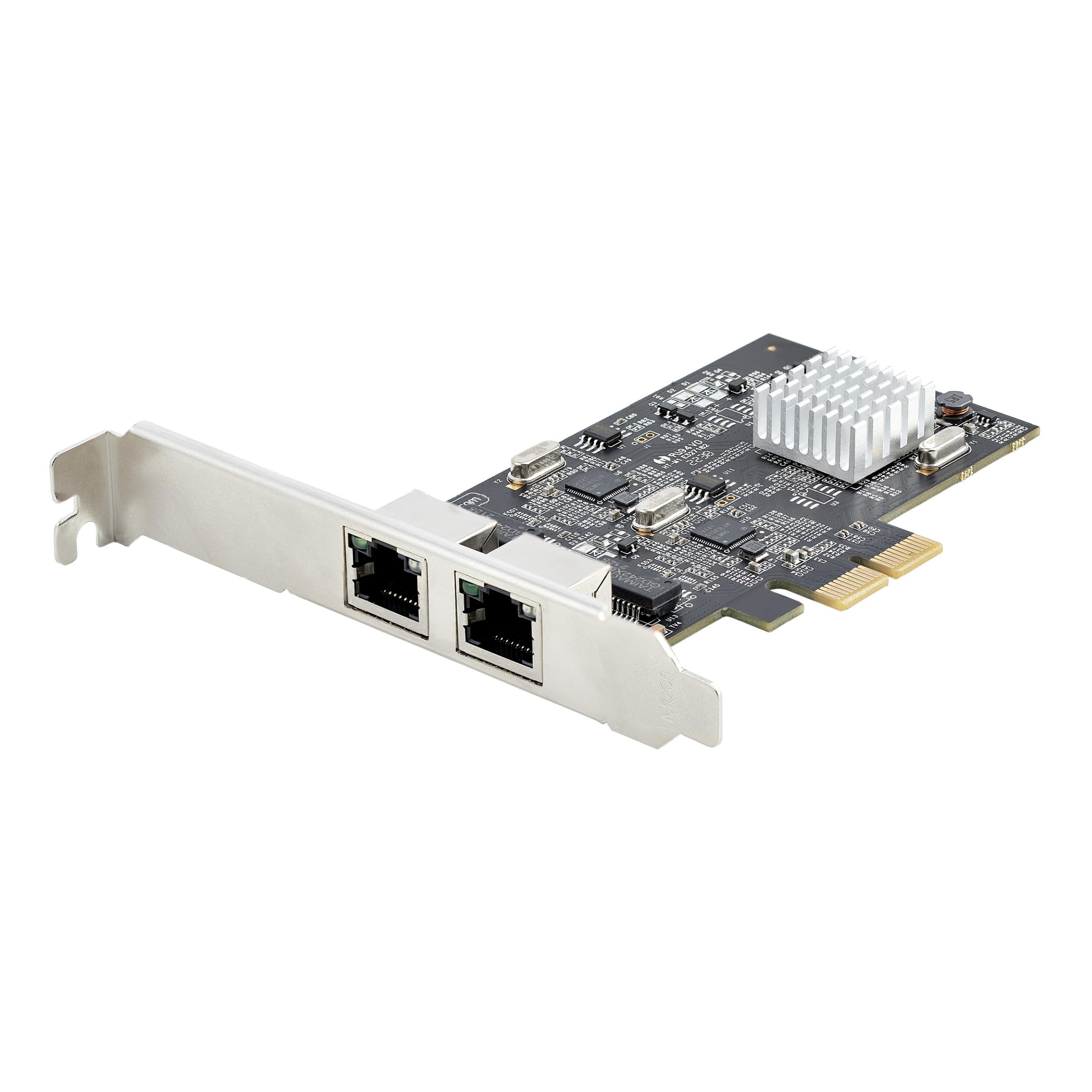 

Мережева карта PCI Express x2 2 порти Ethernet Jumbo frame Сумісна з різними ОС ПК PCIe LAN-карта Подвійна плата розширення RJ45 NIC чорний