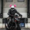 2 ks/Sada Samolepicí copánky na motocyklovou helmu pro motocyklovou cyklistiku lyžování