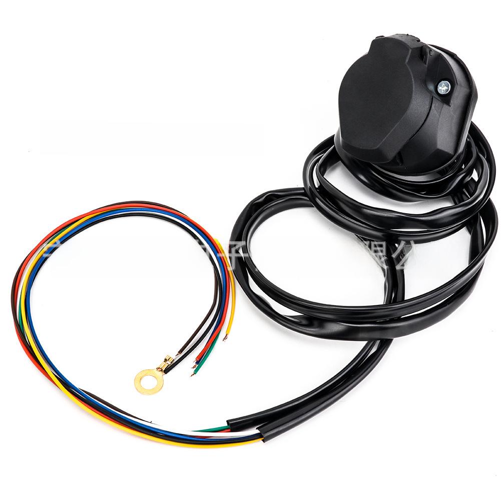 European 7-Hole Power Cord with European Plug, 1.5m Flat Wire & Trailer Connector