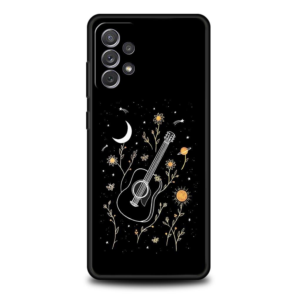 Simplicity Line Art Sun Moon Case For Samsung A15 A13 A51 A71 A41 A31 A21S A03S A05 A12 A32 A52 A23 A25 A33 A53 A73 5G Cover