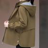 Windbreaker Hooded Coats Oversized Jackets Women's Spring Autumn Fashionable Outerwear for Mums Women's Tops