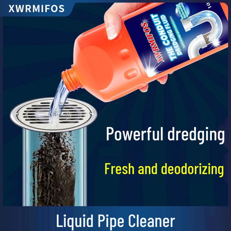 Strong Liquid Pipe Dredging Agent - 1L, Clears Clogs & Deodorizes Drains In Kitchens, Toilets, and Floors