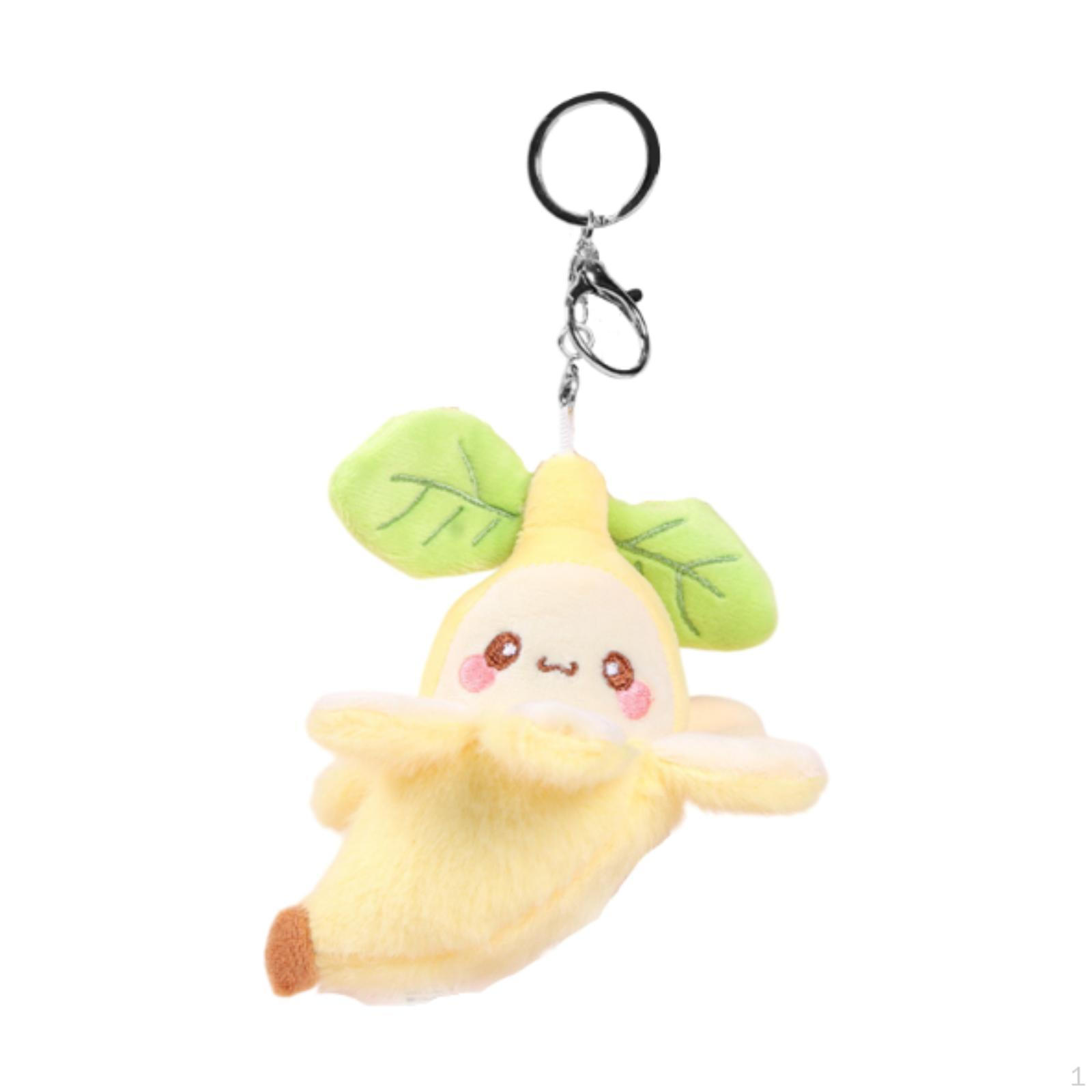 Banana Doll Keychain, Fun Fruit Plush Toy for All Ages жёлтый